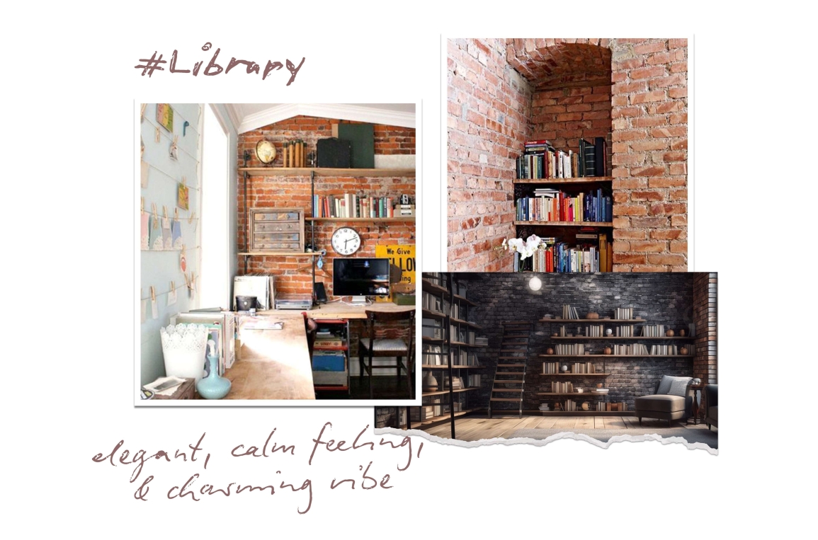 brick wallpaper for cafe